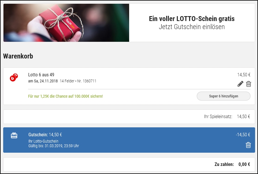 14 german lottery tickets for free 